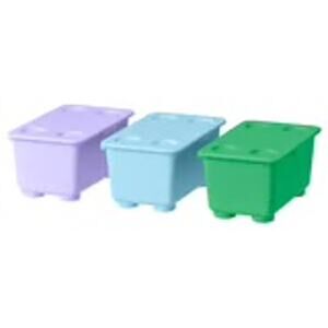 IKEA GLIS Color Stack Box Set Your 3 Green Lilac Blue In 1 Chaos Taming Kit